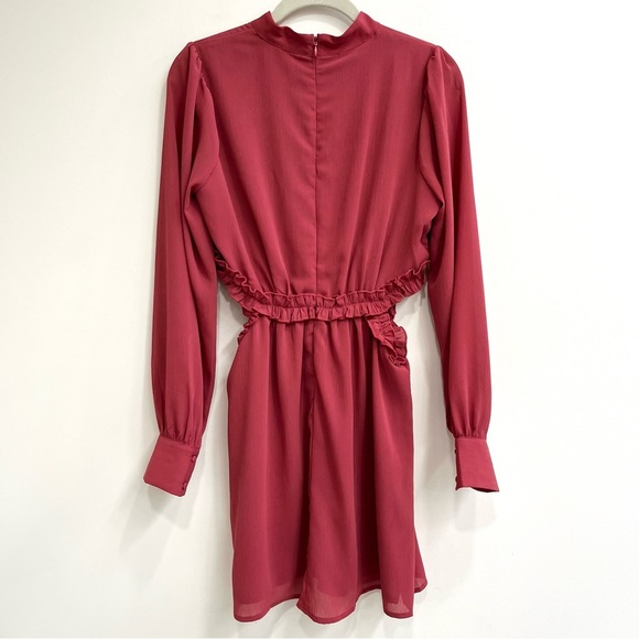 Autumn Bliss Rusty Rose Long Sleeve Cutout Mini Dress Rusty Rose Small - Picture 6 of 16
